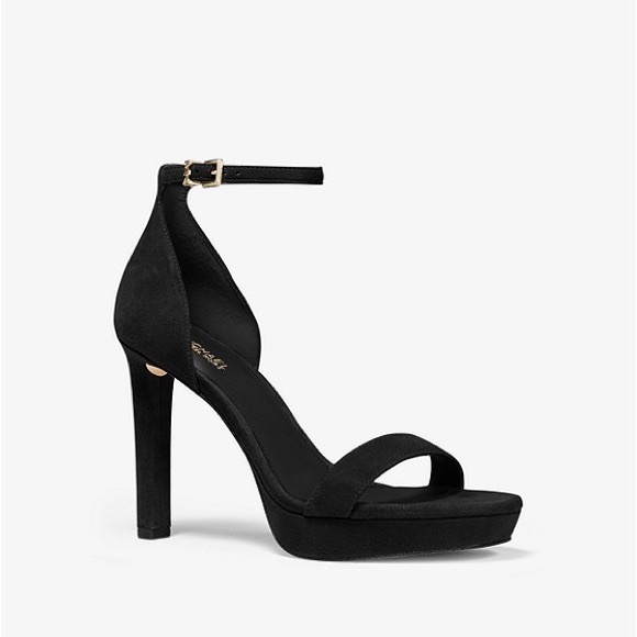 Michael Kors Black Suede Platform Size 7 - Picture 2 of 2